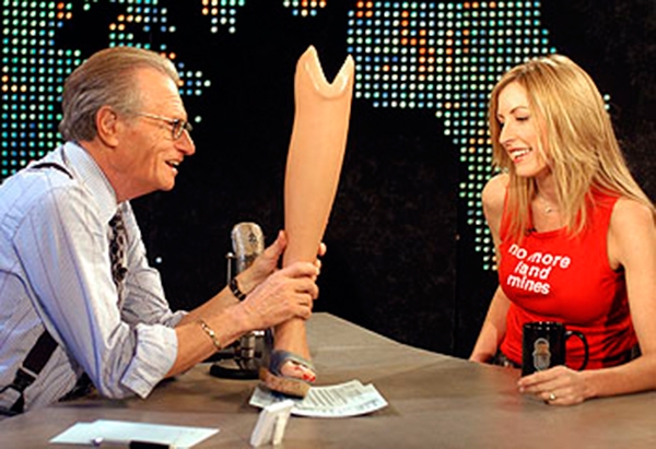 Хизер Миллз на американском шоу Larry King Live