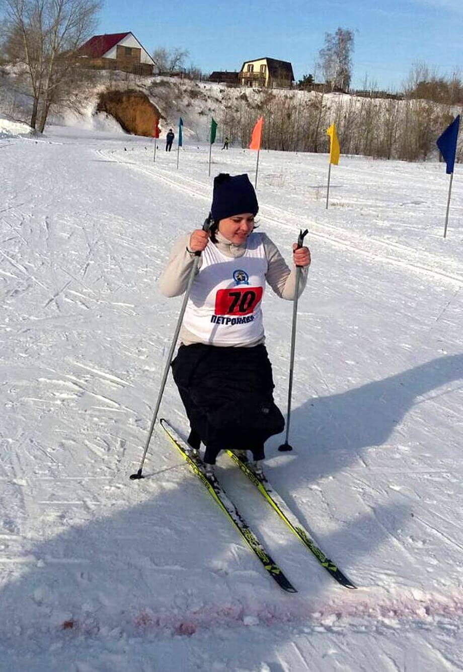 Александра Ельчанинова на лыжах