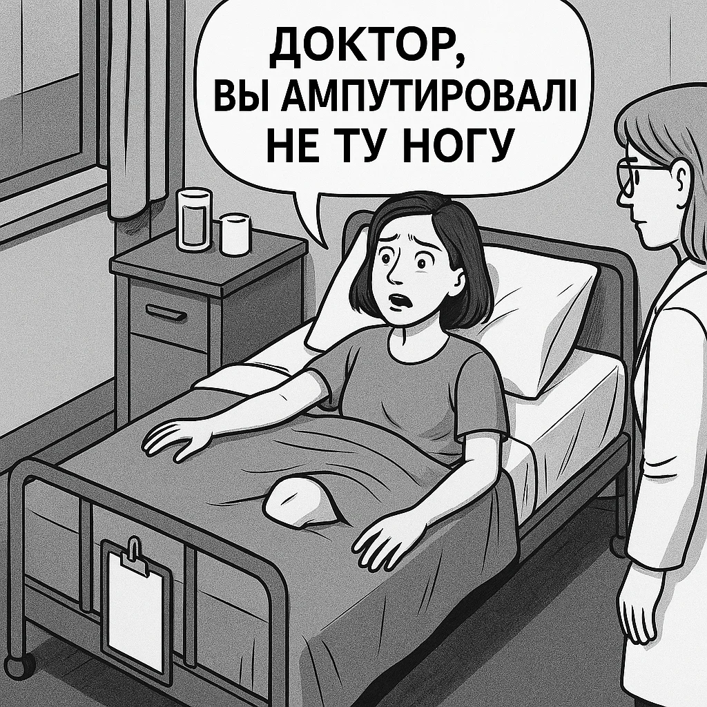 Доктор, вы ампутировали не ту ногу!