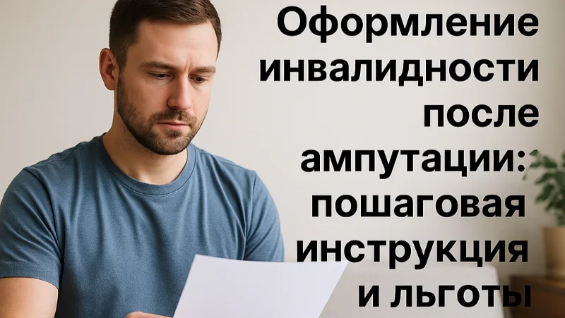 Инструкция по оформлению инвалидности после ампутации