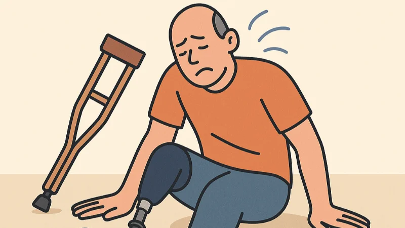 Как предотвратить падения после ампутации ноги