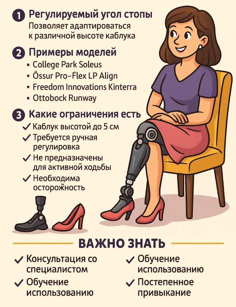 Протезы для женщин с каблуками 